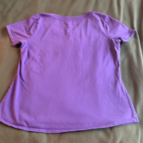 Coldwater Creek purple short sleeve shirt. Size medium (10-12) - Picture 6 of 6